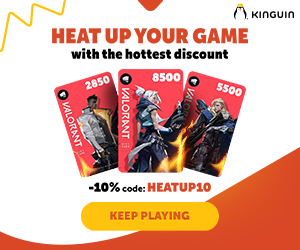 This summer at Kinguin get the best deals on bestselling in-game items and currencies! Deals are waiting! This summer Kinguin is making it all about in-game items and currencies. Is Valorant, Roblox, League of Legends or Fortnite your jam? See what’s selling this week! Use CODE: HEATUP10.